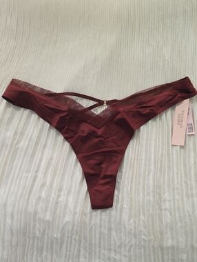 Victoria's Secret Deep Burgundy Strappy Thong